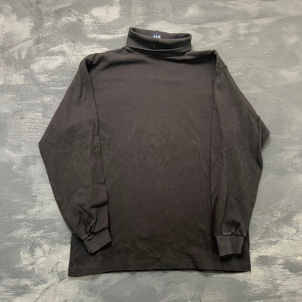 Vintage Gap Turtle Neck Shirt Mens‎ Medium Black 1990s